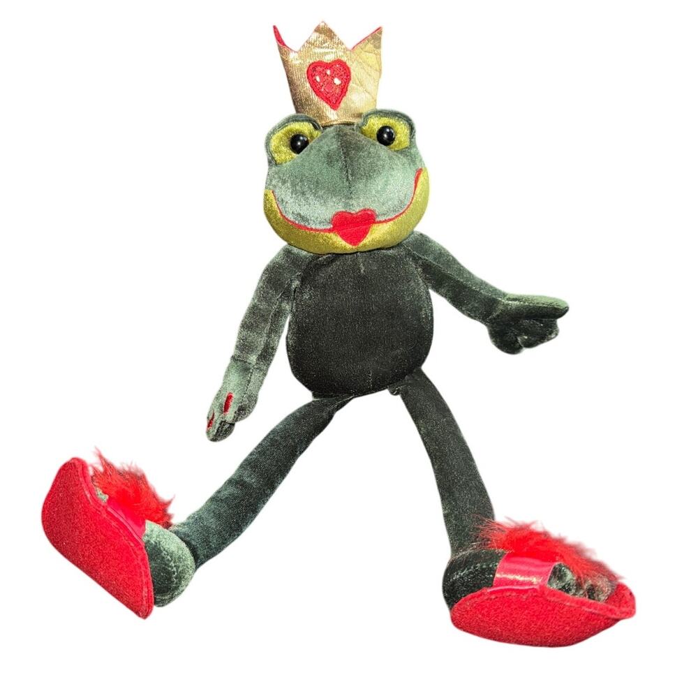 Amscan Queen Kiss Me‎ Frog Love Valentines Day Stuffed Plush Frog